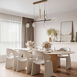 Линейная металлическая геометрическая люстра Geometry Crystal Linear Chandelier варинант исполнения - 2 | Loft Concept в Ижевске