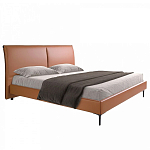 Кровать двуспальная коричневая из экокожи Modern Look варинант исполнения - 1 | Loft Concept в Ижевске