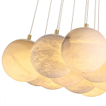Люстра подвесная круглая с сферическими плафонами из натурального камня Glowing Spheres варинант исполнения - 5 | Loft Concept в Ижевске