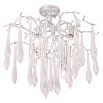 Люстра потолочная с прозрачными стеклянными подвесками в форме капель Droplet Chandelier варинант исполнения - 1 | Loft Concept в Ижевске