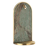 Настенный светильник зеленого цвета с бронзовой рамкой овальной формы с полкой Herbarium  варинант исполнения - 3 | Loft Concept в Ижевске