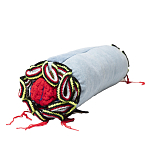 Подушка из джинсовой одежды и вязания Heart&Brain 2 варинант исполнения - 2 | Loft Concept в Ижевске