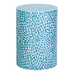 Столик с инкрустацией с перламутровым узором Flower Blue варинант исполнения - 1 | Loft Concept в Ижевске