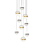 Люстра каскадная с 9-ю подвесами бронза и никель Peggy Futura lamp варинант исполнения - 1 | Loft Concept в Ижевске