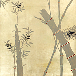Обои ручная роспись Bamboo Dark Lacquer on Deep Rich Gold gilded tea paper варинант исполнения - 2 | Loft Concept в Ижевске