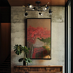 Потолочный светильник с конусообразными плафонами с контрастным сочетанием бронзы и глубоким черным цветом Aurika варинант исполнения - 4 | Loft Concept в Ижевске