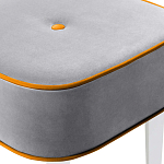 Квадратный мягкий пуф на белых ножках Winton Pouf Square варинант исполнения - 12 | Loft Concept в Ижевске