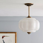 Подвесной светильник с абажуром из молочного стекла Vintage Charm варинант исполнения - 2 | Loft Concept в Ижевске