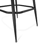 Барный стул со спинкой и подлокотниками на 4-х металлических ножках Douglas Rhombus Синий Велюр варинант исполнения - 4 | Loft Concept в Ижевске