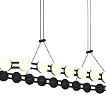 Люстра овальная с круглыми светодиодными источниками света Maxine Light варинант исполнения - 11 | Loft Concept в Ижевске