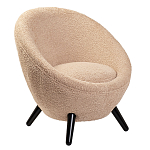 Кресло розовое с обивка из искусственного каракуля Iconic Creation варинант исполнения - 1 | Loft Concept в Ижевске