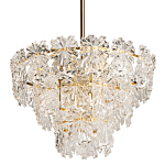 Люстра многоярусная с объемными прозрачными цветами Hanging Flowers варинант исполнения - 1 | Loft Concept в Ижевске