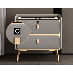 Умная прикроватная тумбочка c зарядкой для телефона Nightstand Smart варинант исполнения - 1 | Loft Concept в Ижевске