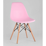 Пластиковый стул на ножках из массива бука Eames Pink варинант исполнения - 1 | Loft Concept в Ижевске