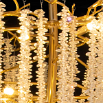 Люстра многоярусная с каркасом из металла и прозрачными подвесками FAIRYTREE Light варинант исполнения - 5 | Loft Concept в Ижевске