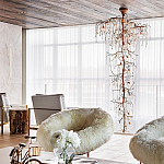 Люстра большая с прозрачными подвесками в форме капель Droplet Chandelier варинант исполнения - 1 | Loft Concept в Ижевске