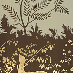 Обои ручная роспись в стиле Арт-деко Rateau Colourway SC-243 on Deep Rich Gold gilded paper варинант исполнения - 2 | Loft Concept в Ижевске