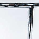 Приставной столик на серебристом основании с столешницей из стекла Noir варинант исполнения - 3 | Loft Concept в Ижевске