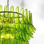 Люстра из семи ярусов зеленого стекла Independence варинант исполнения - 3 | Loft Concept в Ижевске