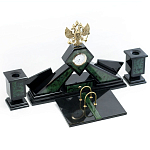 Настольный письменный набор из нефрита Герб России Dignity варинант исполнения - 2 | Loft Concept в Ижевске