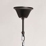 Люстра круглая из матового черного металла с подвесками из прозрачных стеклянных трубок Noir Tubes варинант исполнения - 11 | Loft Concept в Ижевске