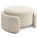 Круглая Оттоманка Alice ткань букле варинант исполнения - 1 | Loft Concept в Ижевске