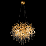 Люстра подвесная с прозрачными стеклянными подвесками в форме капель Диаметр 60 см Droplet Chandelier варинант исполнения - 5 | Loft Concept в Ижевске