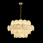 Люстра четырехъярусная с подвесками в форме дисков Cryptocrystalline Stone варинант исполнения - 4 | Loft Concept в Ижевске