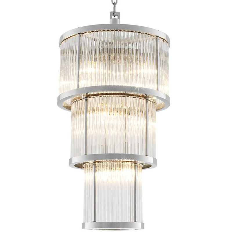 Люстра Chandelier Avery Nickel Никель Прозрачное Стекло в Ижевске | Loft Concept 