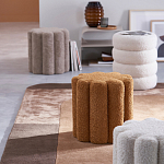 Пуф с обивкой из ткани букле Flo Pouf варинант исполнения - 3 | Loft Concept в Ижевске