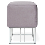 Пуф квадратный фиолетовый велюр на белом металлическом основании Celeste Purple варинант исполнения - 2 | Loft Concept в Ижевске