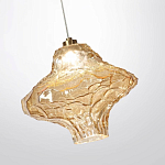 Подвесной светильник с плафоном из фактурного светло-янтарного стекла Light Ensemble варинант исполнения - 5 | Loft Concept в Ижевске