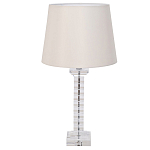 Настольная лампа с кремовым абажуром на фактурном стеклянном основании Source варинант исполнения - 1 | Loft Concept в Ижевске