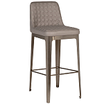 Стул барный светло-серый из экокожи Spectacular High Bar Stool варинант исполнения - 1 | Loft Concept в Ижевске