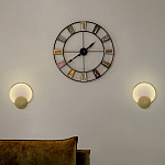 Бра в форме диска из бежевого алебастра Cryptocrystalline Stone варинант исполнения - 3 | Loft Concept в Ижевске