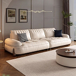 Диван кожаный с каркасом из массива дерева Furniture Medieval варинант исполнения - 2 | Loft Concept в Ижевске