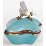 Фарфоровая шкатулка с птицей Eden Garden Blue варинант исполнения - 4 | Loft Concept в Ижевске