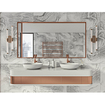 Бра с круглым основанием золотого цвета и двумя вертикальными плафонами Hex Scaffold варинант исполнения - 6 | Loft Concept в Ижевске