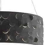Люстра в форме цилиндра с чёрным фактурным абажуром Round Necklines варинант исполнения - 1 | Loft Concept в Ижевске