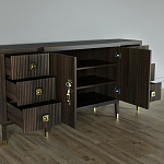 Большой Комод-буфет Elsa Dreams Walnut с ящиками варинант исполнения - 1 | Loft Concept в Ижевске