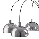 Люстра круглая серебряная с 6-ю плафонами в форме куполов Silver Domes варинант исполнения - 1 | Loft Concept в Ижевске