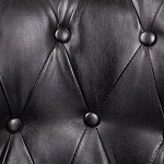 Кресло кожаное с мягкими подлокотниками на 4-х деревянных ножках Logan Leather Armchair black варинант исполнения - 5 | Loft Concept в Ижевске