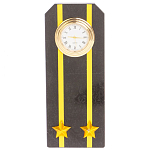 Часы подарочные настольные в виде погона ВМФ из натурального камня Змеевик Military Clock варинант исполнения - 4 | Loft Concept в Ижевске