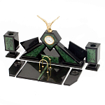 Настольный канцелярский набор из нефрита с декором в виде орла Golden Eagle варинант исполнения - 2 | Loft Concept в Ижевске