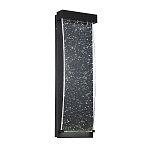 Настенный фонарь уличный прямоугольный черного цвета со стеклом с пузырьками Eurofase варинант исполнения - 2 | Loft Concept в Ижевске