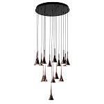 Люстра светодиодная с акриловыми конусообразными плафономи розовое золото Astra 60   варинант исполнения - 2 | Loft Concept в Ижевске