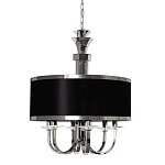 Люстра подвесная круглая с черным абажуром и чашей крепления в форме многогранника Natural Concepts варинант исполнения - 1 | Loft Concept в Ижевске