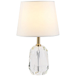 Настольная лампа с абажуром и основанием из хрусталя Manlio Crystal Lampshade Table Lamp варинант исполнения - 1 | Loft Concept в Ижевске