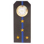 Часы погон подарочные настольные Авиация ВМФ из натурального камня Змеевик Military Clock варинант исполнения - 7 | Loft Concept в Ижевске