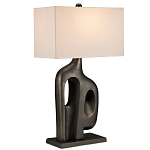 Настольная лампа с прямоугольным тканевым абажуром на фигурном каркасе Brutilist  варинант исполнения - 2 | Loft Concept в Ижевске